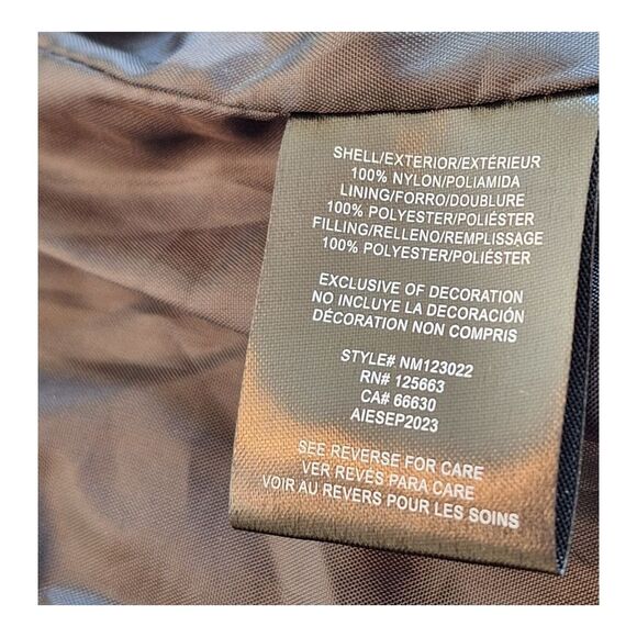 NICOLE MILLER Black Puffer Coat Hooded Jacket Womens Size Small Full Zip - Picture 15 of 16